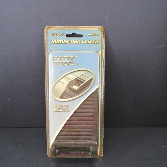 Vintage Pilot PR-004 Hidden Organizer For Car Felt Lined 3M Adhesive Mount - Picture 1 of 8